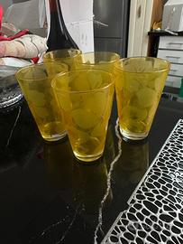 Set 5 bicchieri vintage Cerve gialli vintage