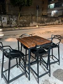 2 Tavoli Snack alti + 4 sedie alte