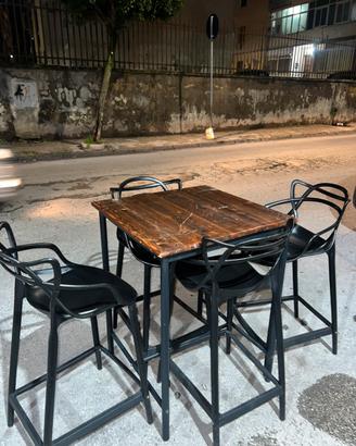 2 Tavoli Snack alti + 4 sedie alte