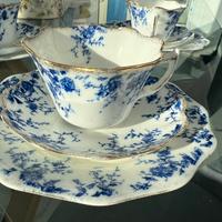 Set da tè antico inglese porcellana (3 trio)