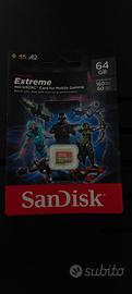 sd card / sche da memoria San disk 64GB extreme 