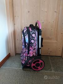 Zaino scolastico con rotelle per bimba