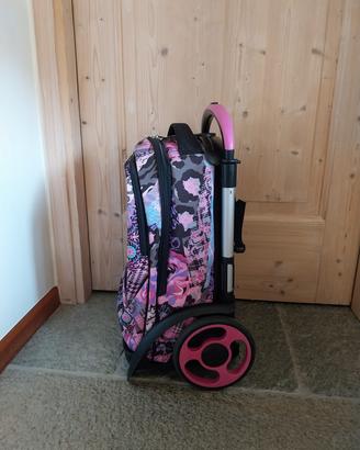 Zaino scolastico con rotelle per bimba
