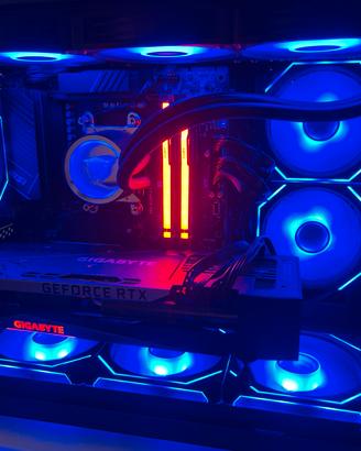 Pc da gaming facia alta con schermo lcd integrato