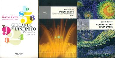 Lotto 8 libri Divulgazione Scientifica Matematica