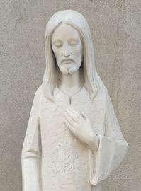 Statua Gesù con Base in Marmo 60 CM.