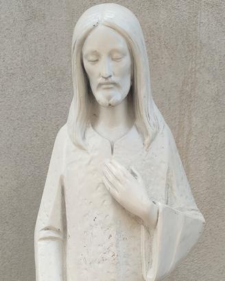 Statua Gesù con Base in Marmo 60 CM.