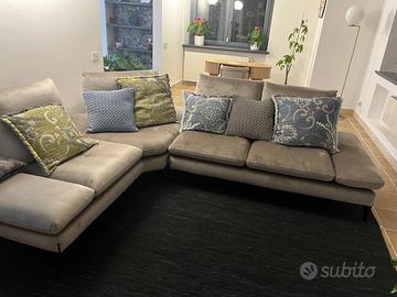 Divano grigio velluto Nicoletti Home