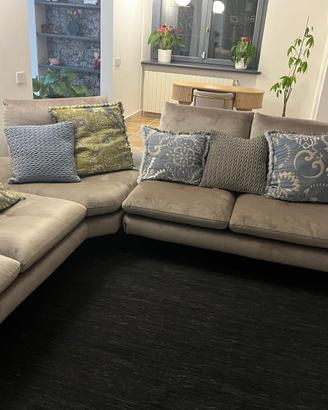 Divano grigio velluto Nicoletti Home