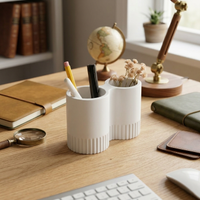 Portapenne Design Minimal 3D – Texture Plissé