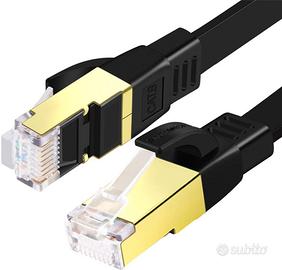 Cavo Ethernet Cat 8 Flat, 40Gbps 2000Mhz Fibra, 3M