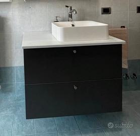 MOBILE BAGNO IKEA 80 CM COMPLETO – GRIGIO MODERNO
