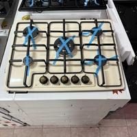 Piano cottura beige rustico 70cm 5 fuochi nuovo