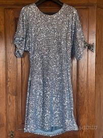 Vestito Zara paillettes azzurro