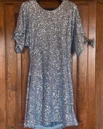 Vestito Zara paillettes azzurro