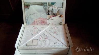 prestigioso corredo completo 23 pez  pizzo tombolo
