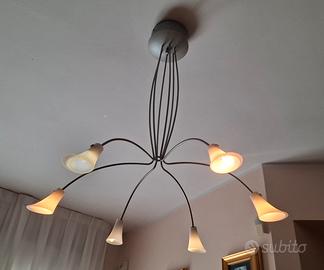 Lampadario da soggiorno a 6 luci Led o Alogene