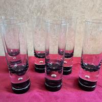 Servizio di 6 bicchieri cristallo anni 70 vintage