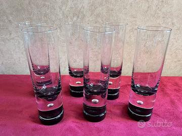 Servizio di 6 bicchieri cristallo anni 70 vintage