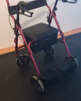 Deambulatore con sedile a bauletto