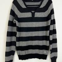 Maglione burberry M jersey cashmere scolo v nero