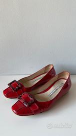Fratelli Rossetti ballerine rosse con fibbia n.38