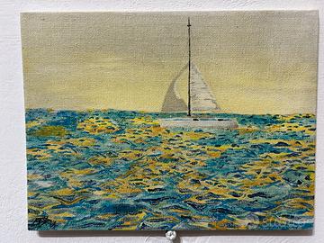Dipinto barca a vela su mare star