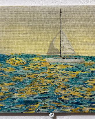Dipinto barca a vela su mare star