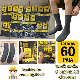 Lotto 60 Paia Calze Uomo Lavoro Grigio tg.40-45