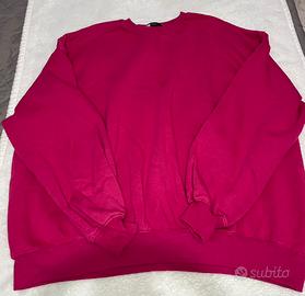 Felpa Bershka rosa fucsia taglia L