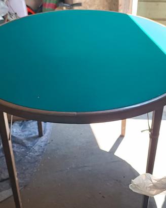 Tavolo da gioco rotondo originale degli anni '50