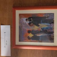 Quadretto figure umane stile espressionista