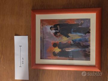 Quadretto figure umane stile espressionista