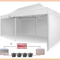 Gazebo 3x6 acciaio 3 cm pieghevole mercato fiera