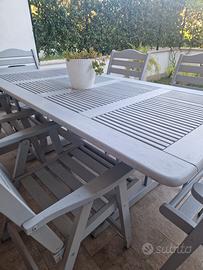 Tavolo da giardino con 6 Sedie 