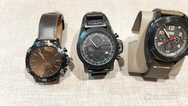 Lotto 3 Orologi FOSSIL Uomo con Cinturino in Pelle