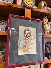 Quadro Ritratto Costantino spada tempera