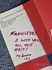 Jeff Koons - Autografo originale con dedica