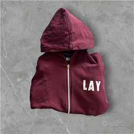Felpa LAY Bordeau Zip e Cappuccio Uomo / Donna