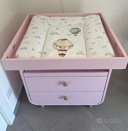 Fasciatoio rosa con cassetti ikea MYLLRA