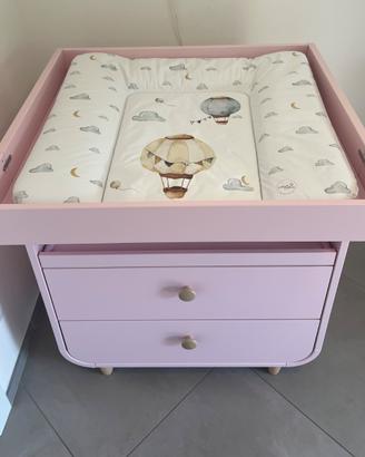 Fasciatoio rosa con cassetti ikea MYLLRA