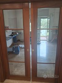 5 porte in legno massello di noce