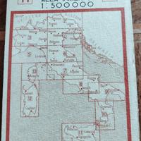 CARTINE D'ITALIA VINTAGE 1:500000 DEL 1937 - CTI