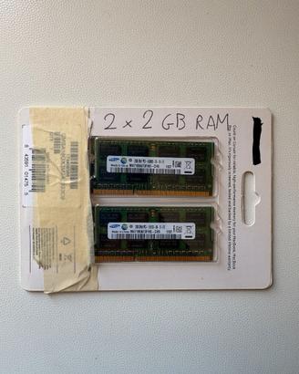 Kit 4 Gb (2x2Gb) RAM Samsung SO-DIMM DDR3