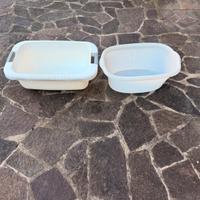 2 bacinelle grandi per la casa