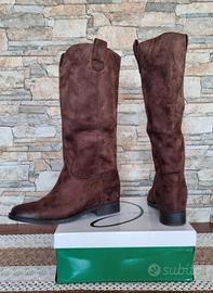 STIVALI PELLE SCAMOSCIATA N°38