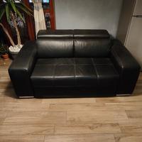 divano ecopelle Nero 175x100