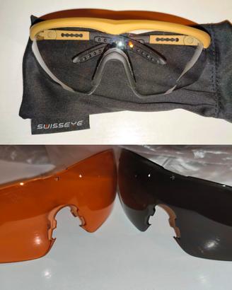 Occhiali SwissEye Raptor Pro con panni antifog