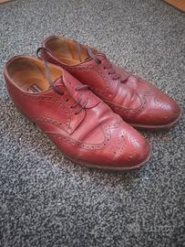 Scarpe Vintage Bordeaux  Valleverde 42 pelle uomo