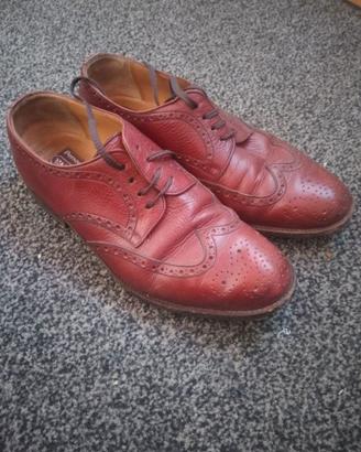 Scarpe Vintage Bordeaux  Valleverde 42 pelle uomo